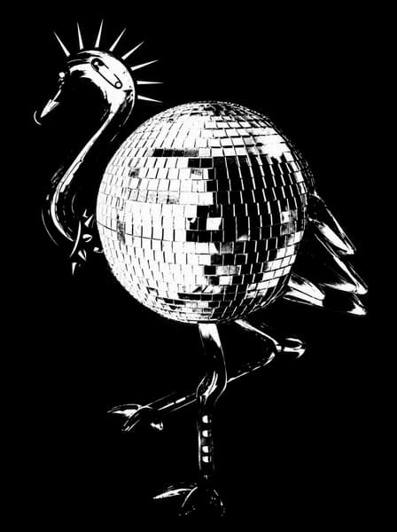 Goth disco bird roomie