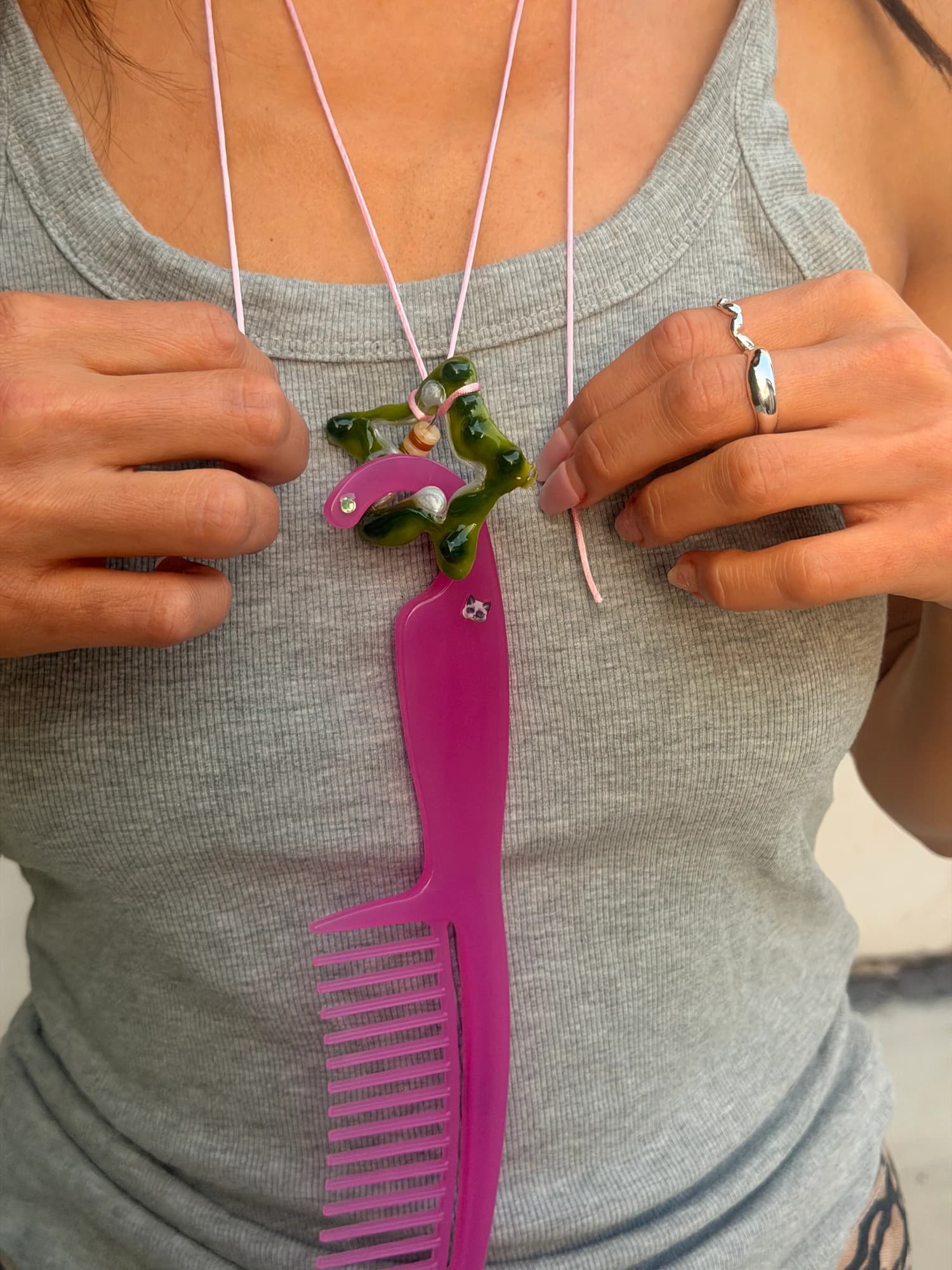MOSSY STARDROP NECKLACE view 5