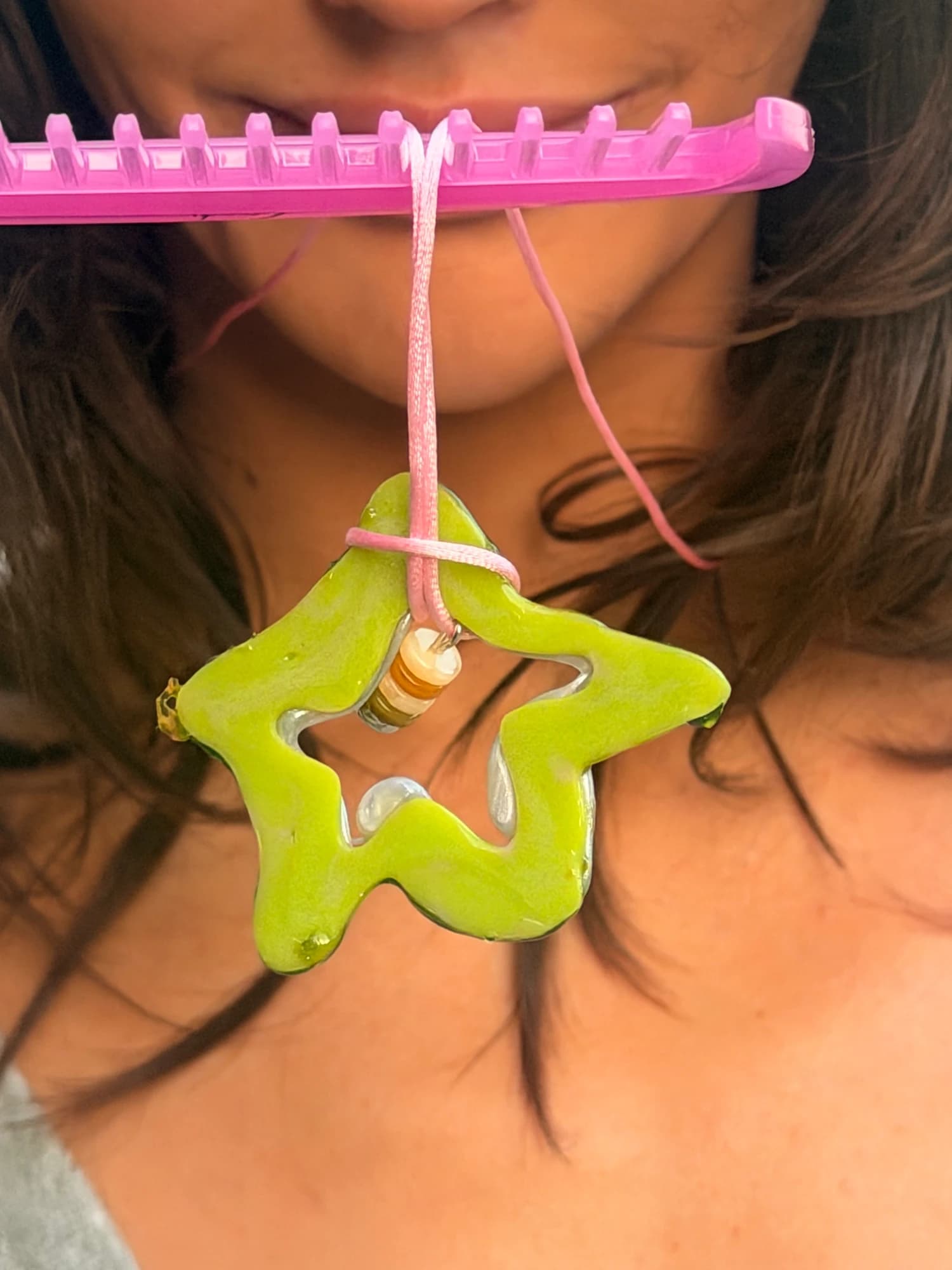 MOSSY STARDROP NECKLACE view 4
